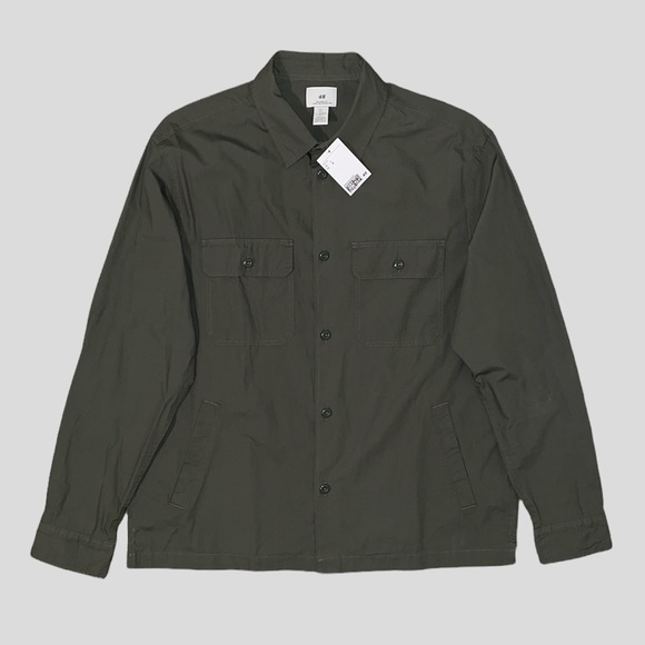 H&M Men’s Relaxed Fit Shirt Jacket - Picture 1 of 6